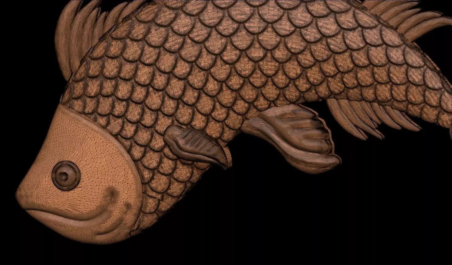 Fish Relief 3D Printable Model 3D print model_17