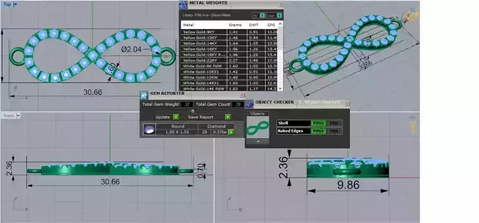 Yellow Gold 3dm Bracelet Infinity Symbol Endless Shine bg0050