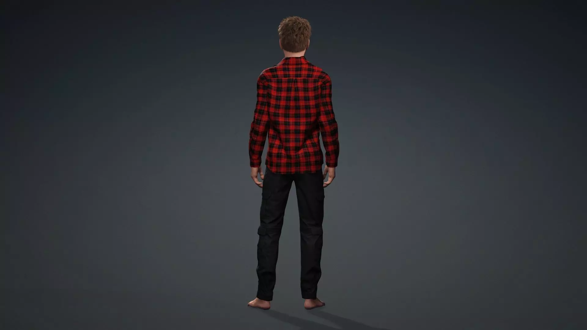 Realistic Male Character 3D Model 3D model_5