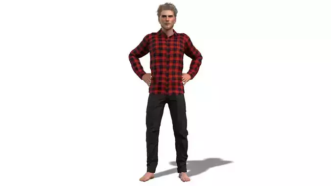 Realistic Male Character 3D Model