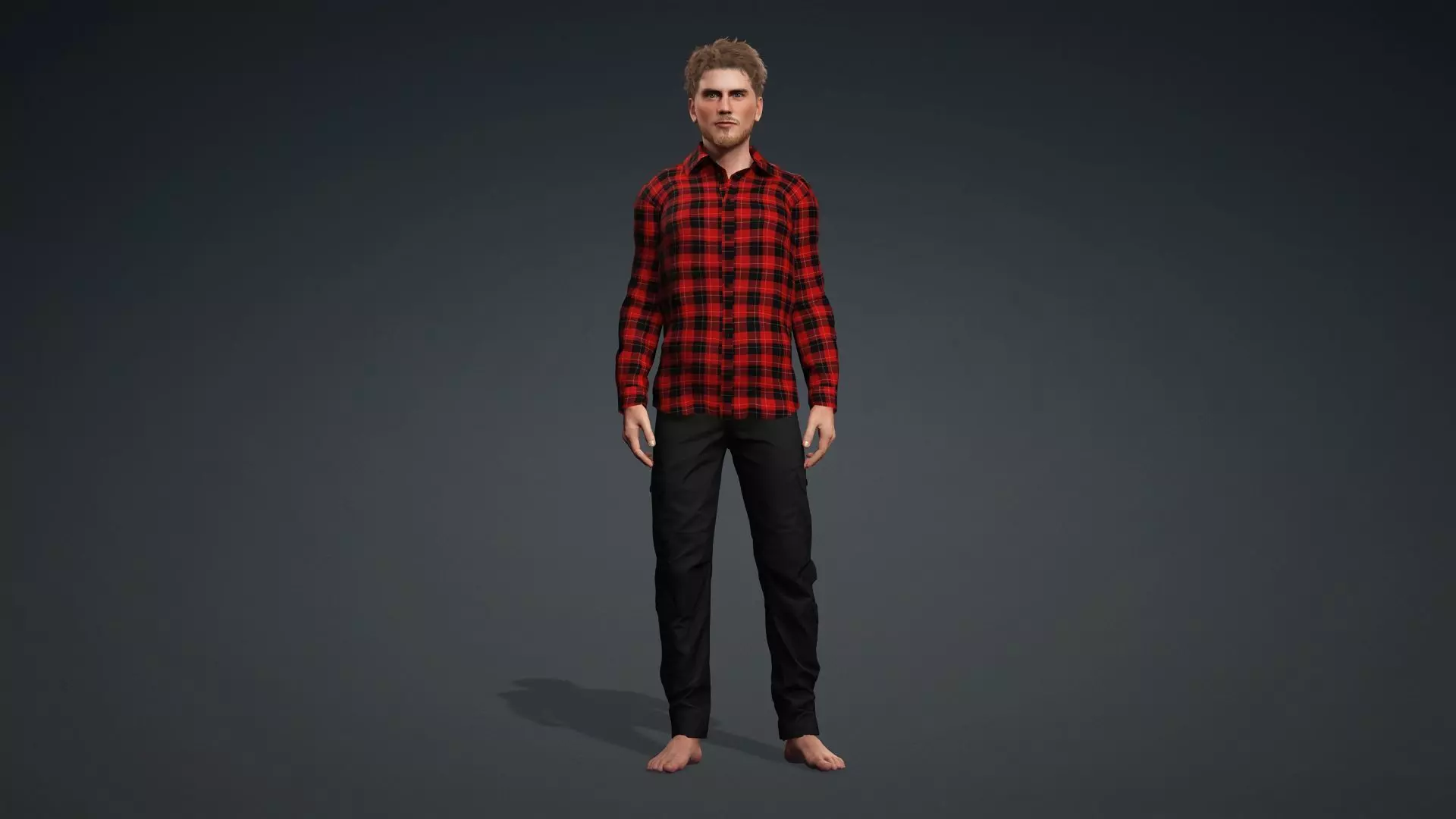 Realistic Male Character 3D Model 3D model_2