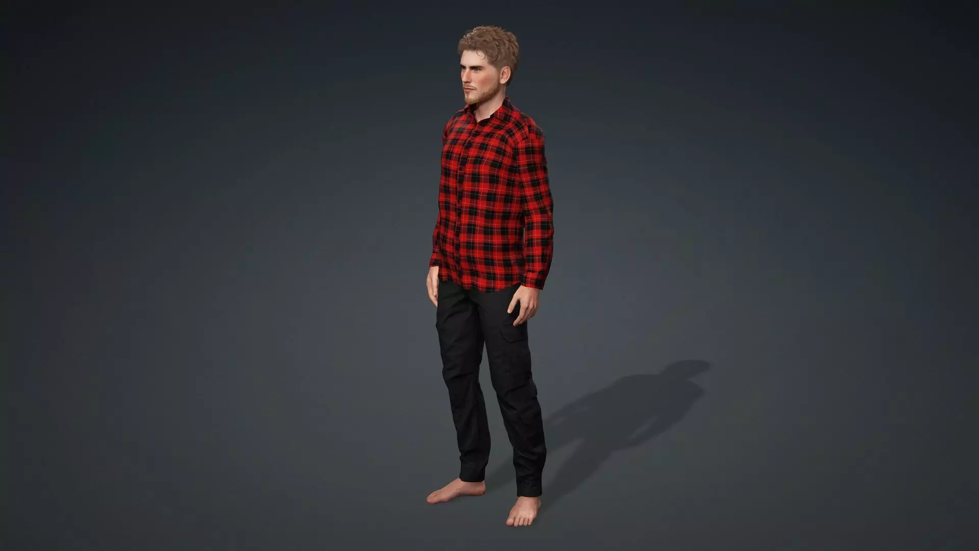 Realistic Male Character 3D Model 3D model_11