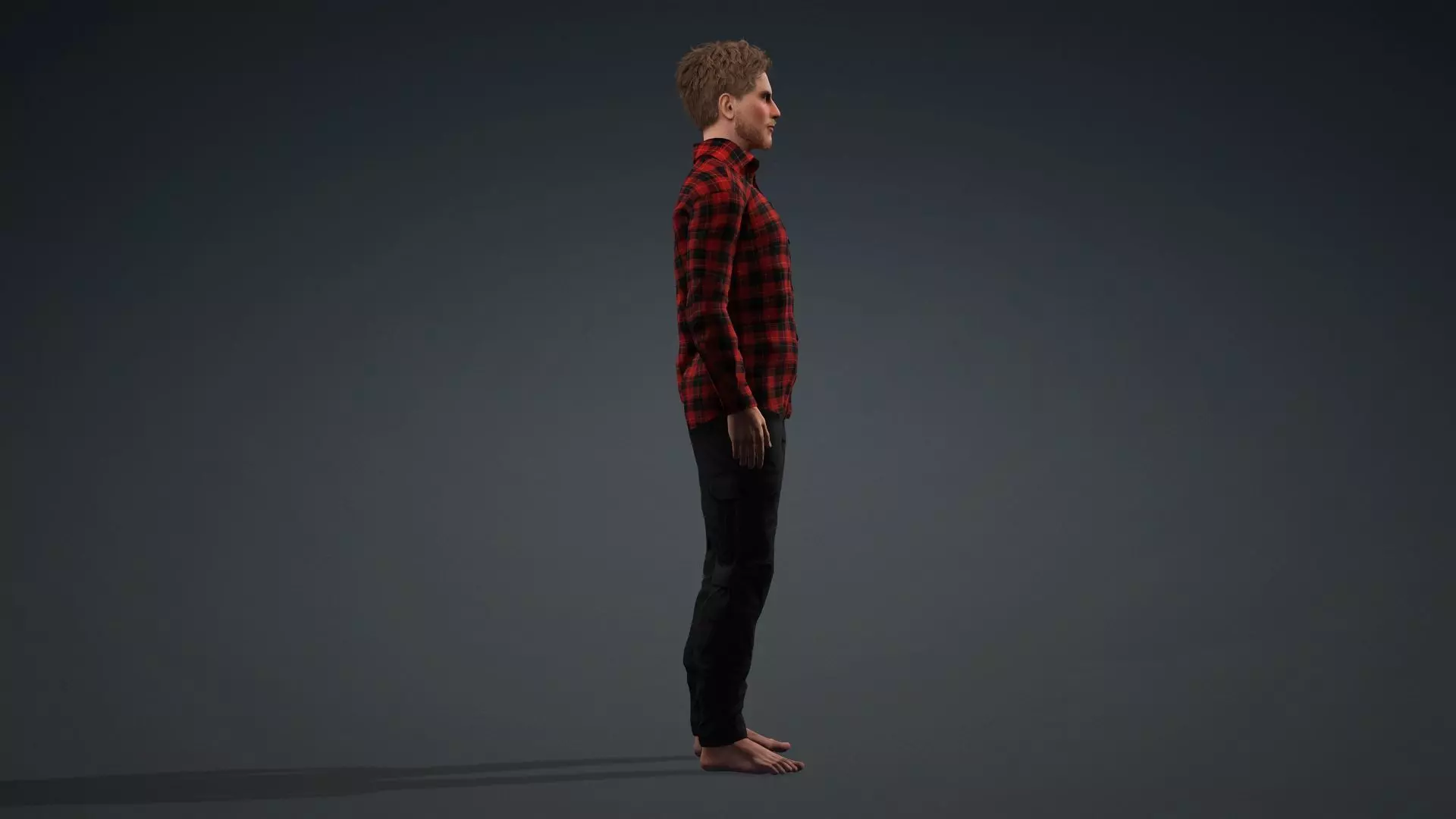 Realistic Male Character 3D Model 3D model_3