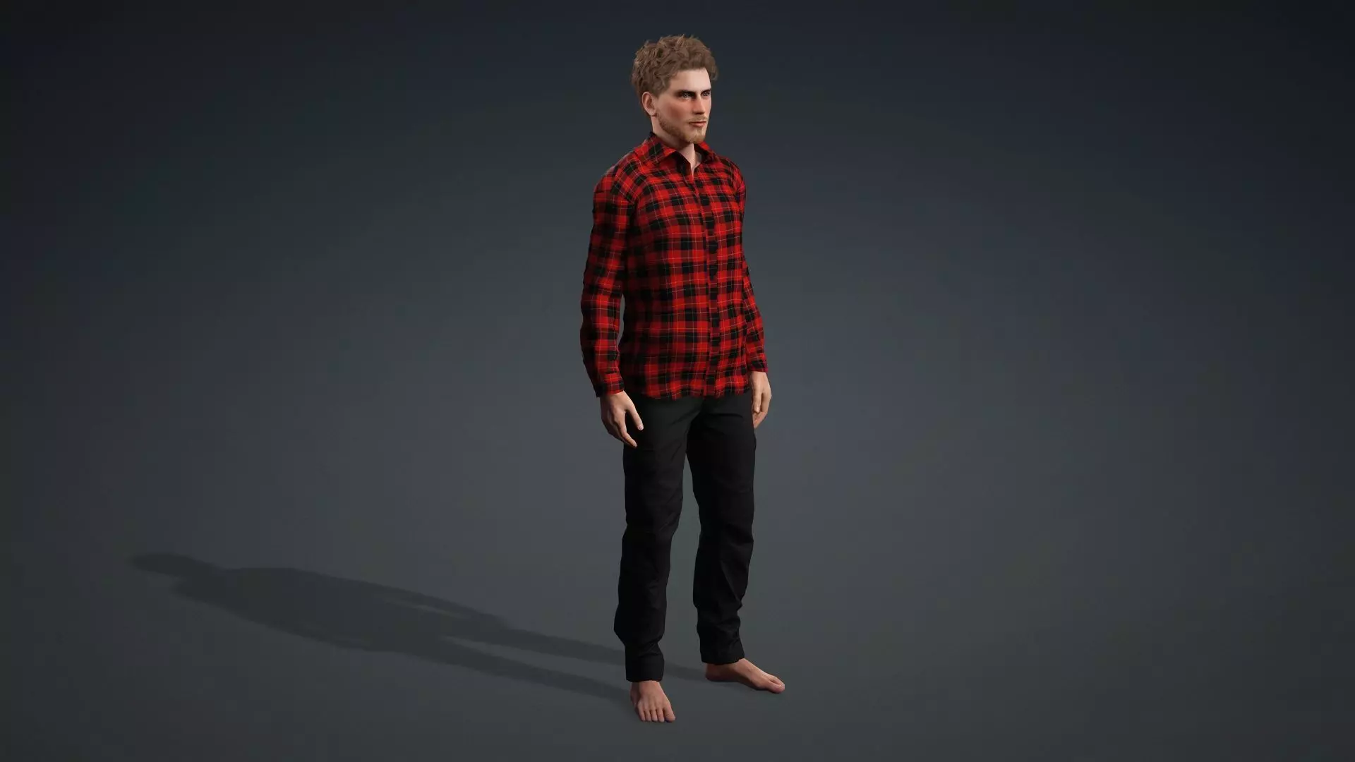 Realistic Male Character 3D Model 3D model_10