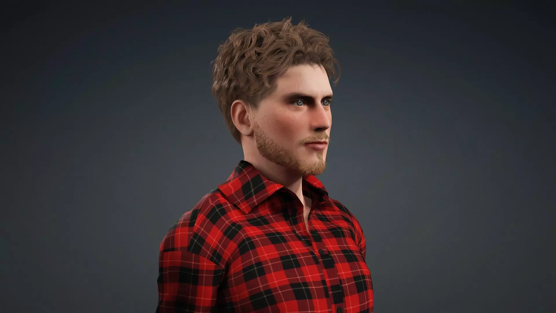 Realistic Male Character 3D Model 3D model_9