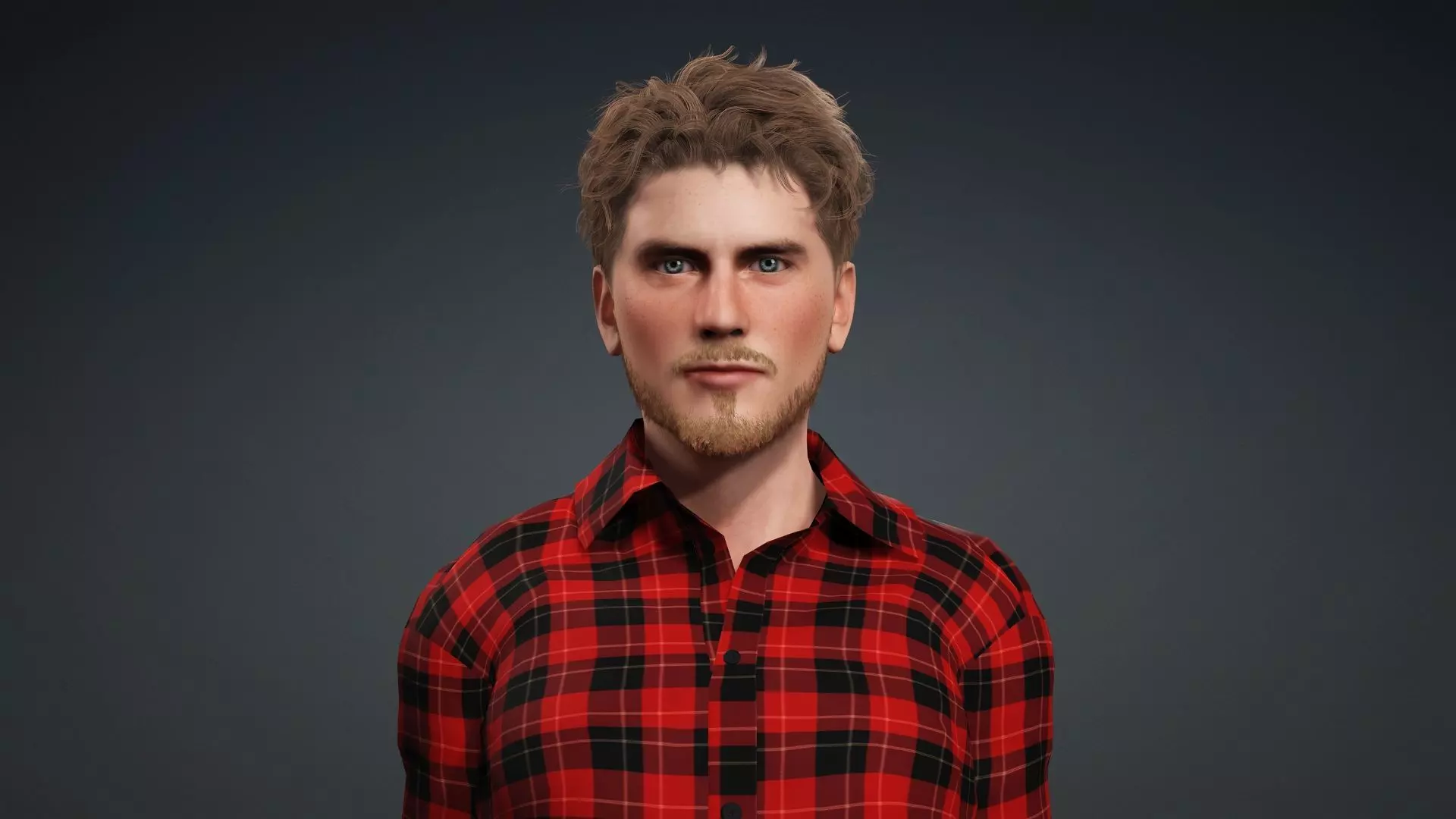 Realistic Male Character 3D Model 3D model_7