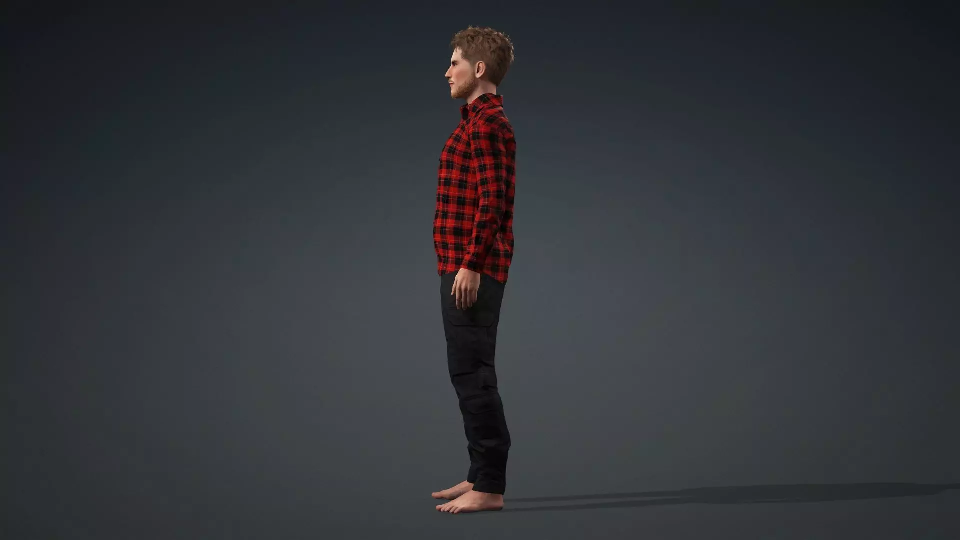 Realistic Male Character 3D Model 3D model_4