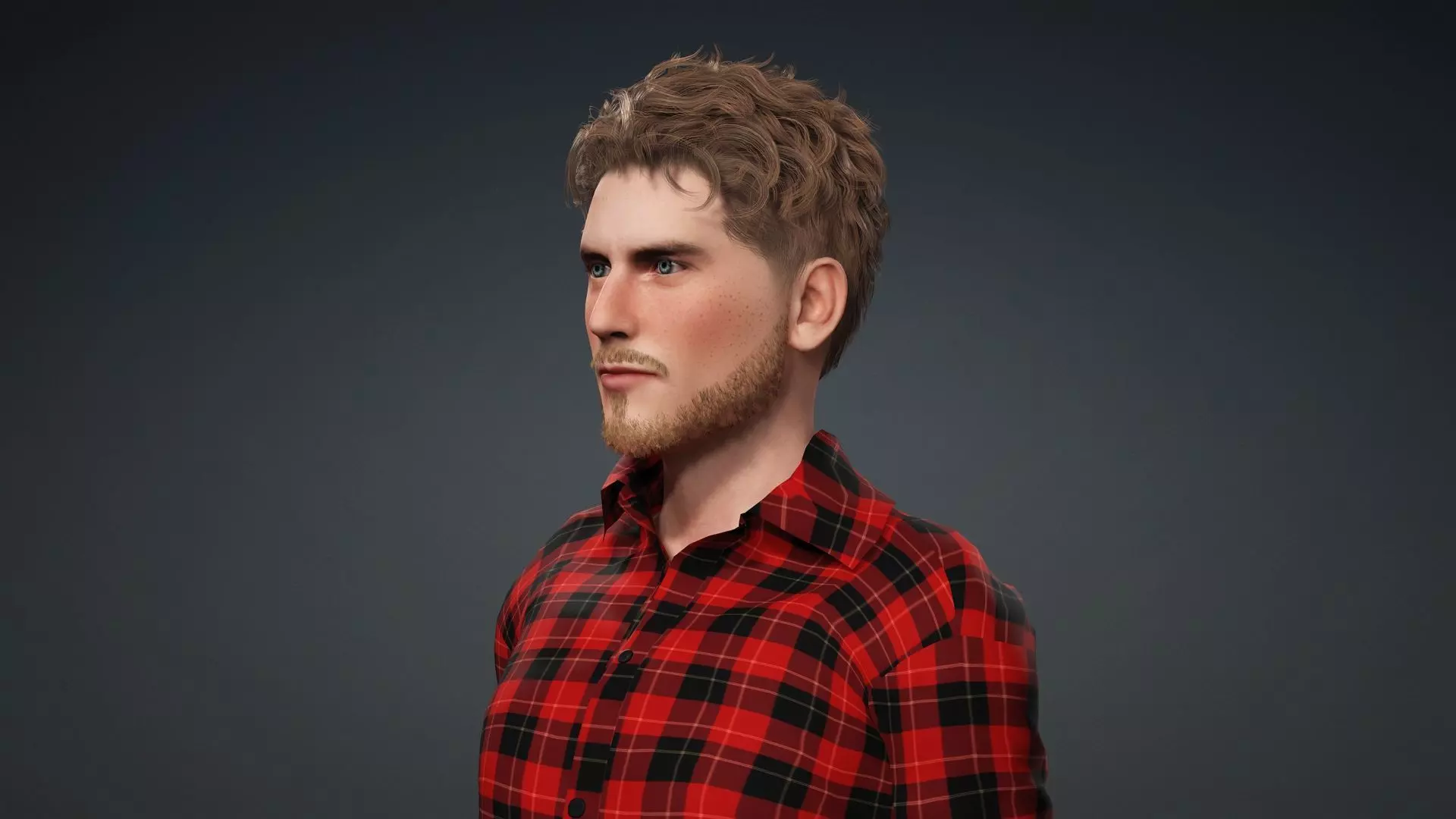 Realistic Male Character 3D Model 3D model_8