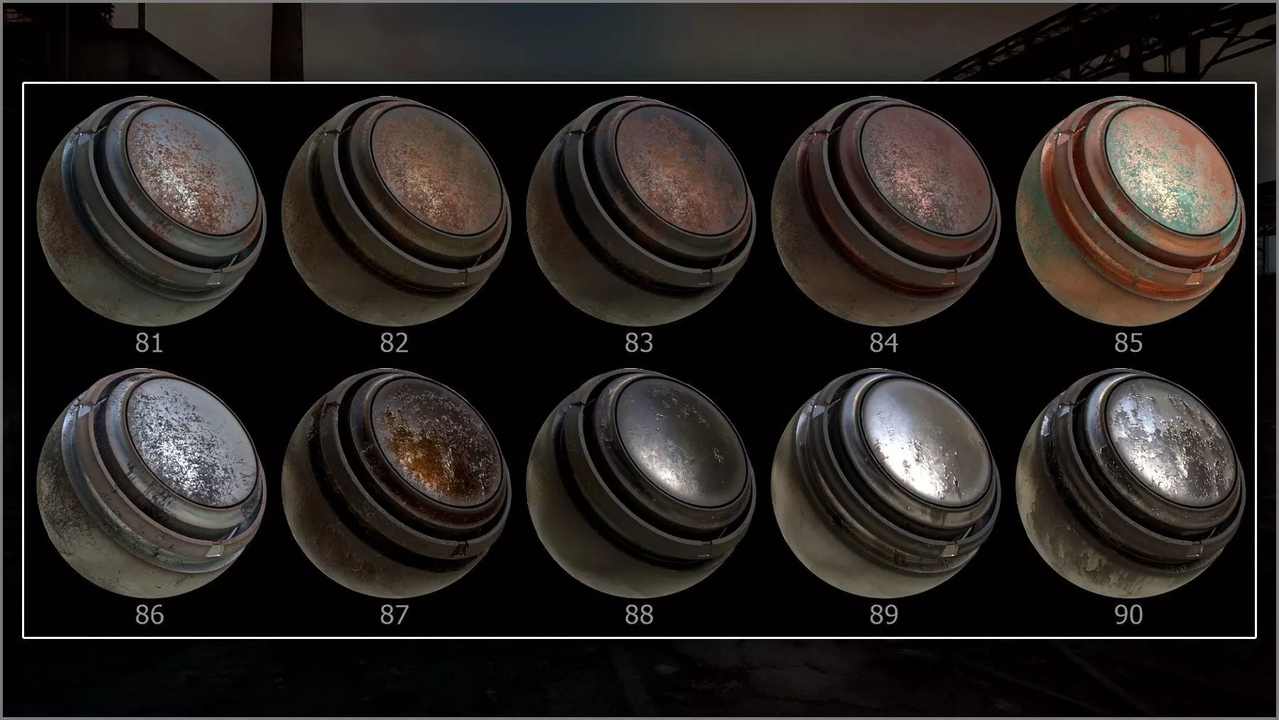 Megapack 100 Rusty and Damaged Metal for Substance Painter Texture_12