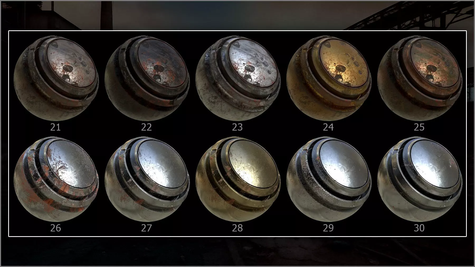 Megapack 100 Rusty and Damaged Metal for Substance Painter Texture_6