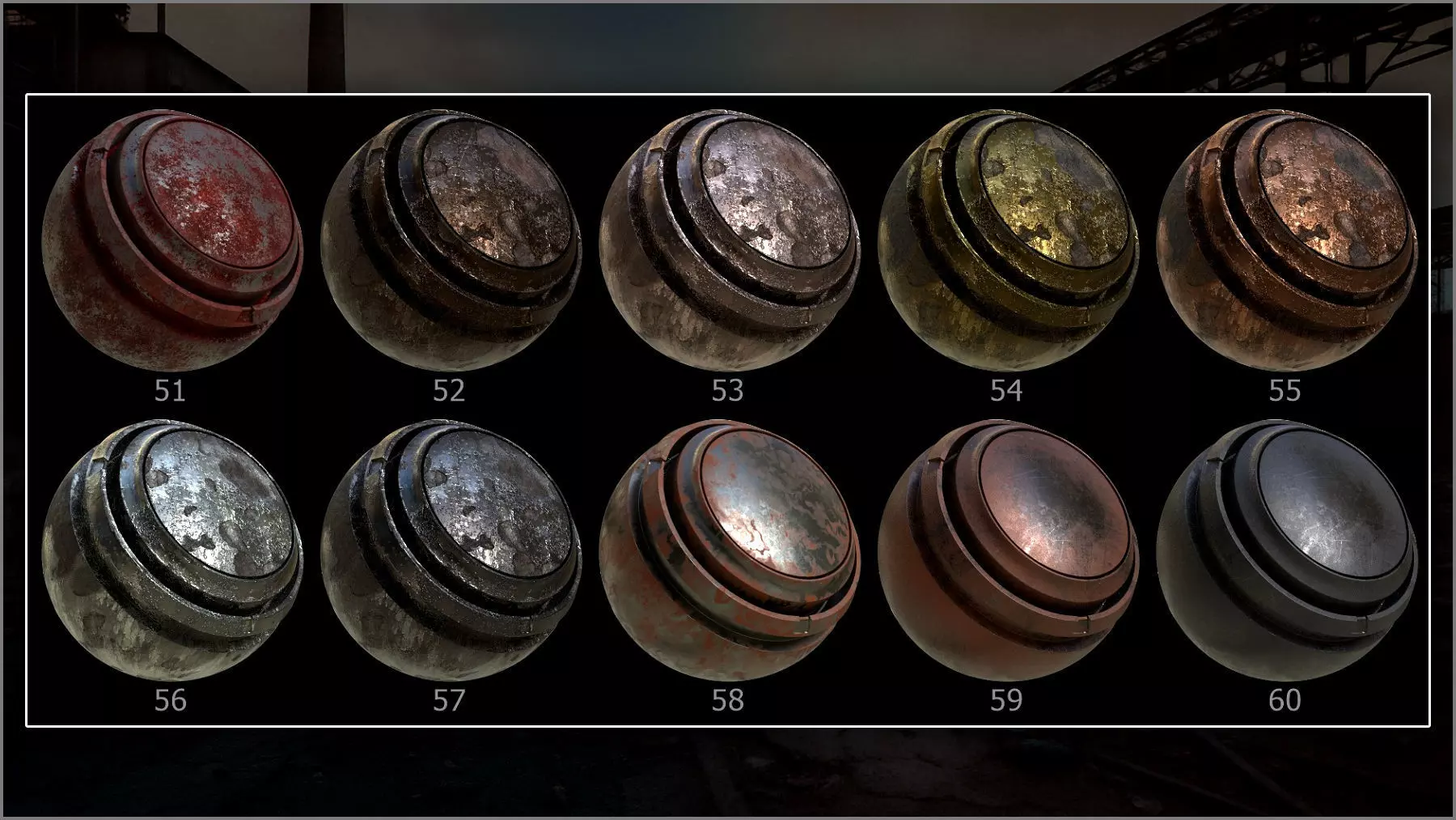 Megapack 100 Rusty and Damaged Metal for Substance Painter Texture_9