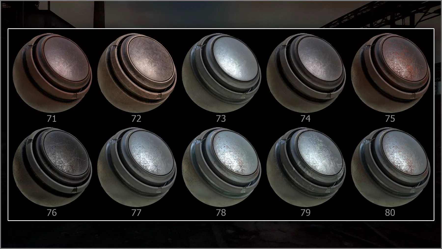 Megapack 100 Rusty and Damaged Metal for Substance Painter Texture_11