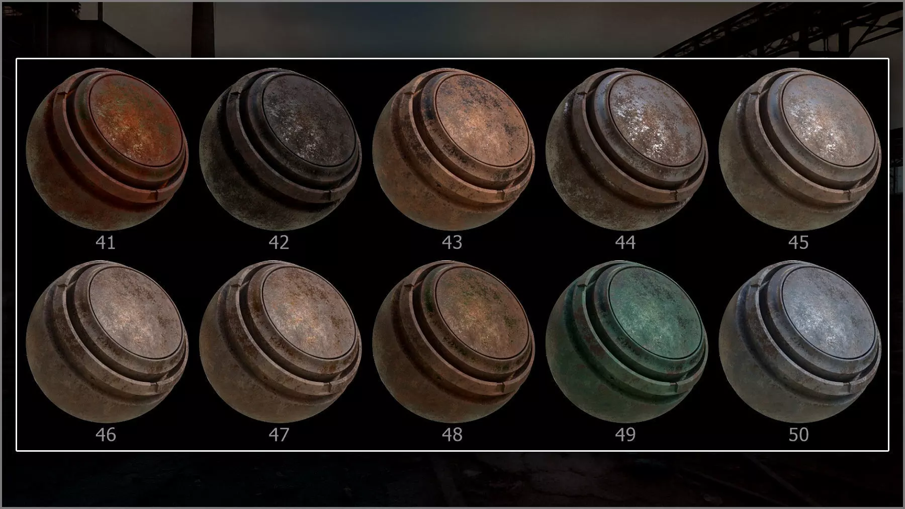 Megapack 100 Rusty and Damaged Metal for Substance Painter Texture_8