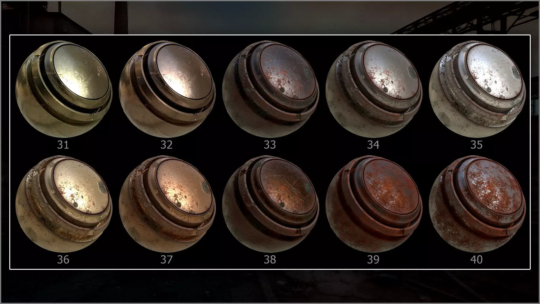 Megapack 100 Rusty and Damaged Metal for Substance Painter Texture_7
