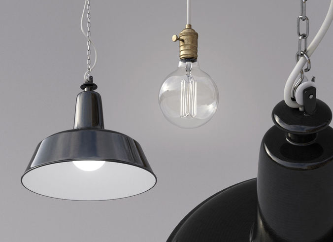 Industrial Pendant Lamp 3D model