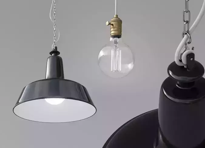 Industrial Pendant Lamp 3D model