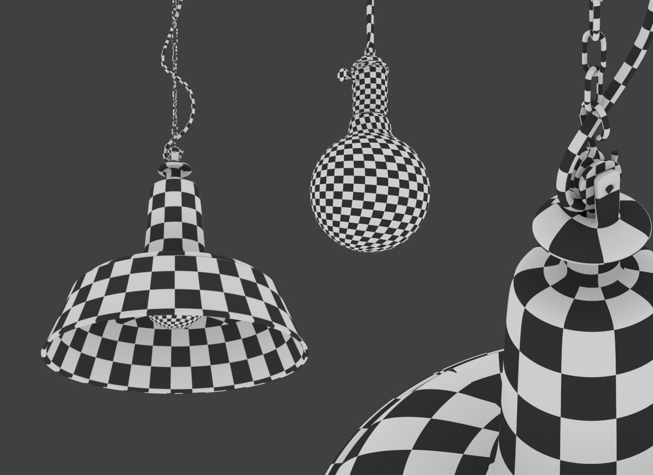 Industrial Pendant Lamp 3D model_5