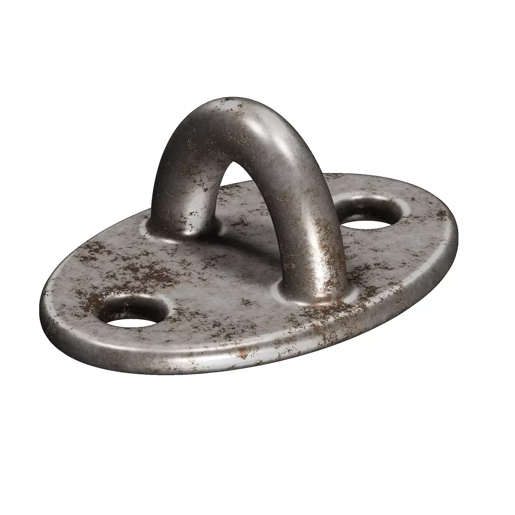 Rusty Window Eye Latch Low-poly 3D model_0