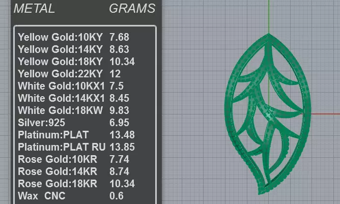 Nature Inspired Leaf Pendant 3D print model_3