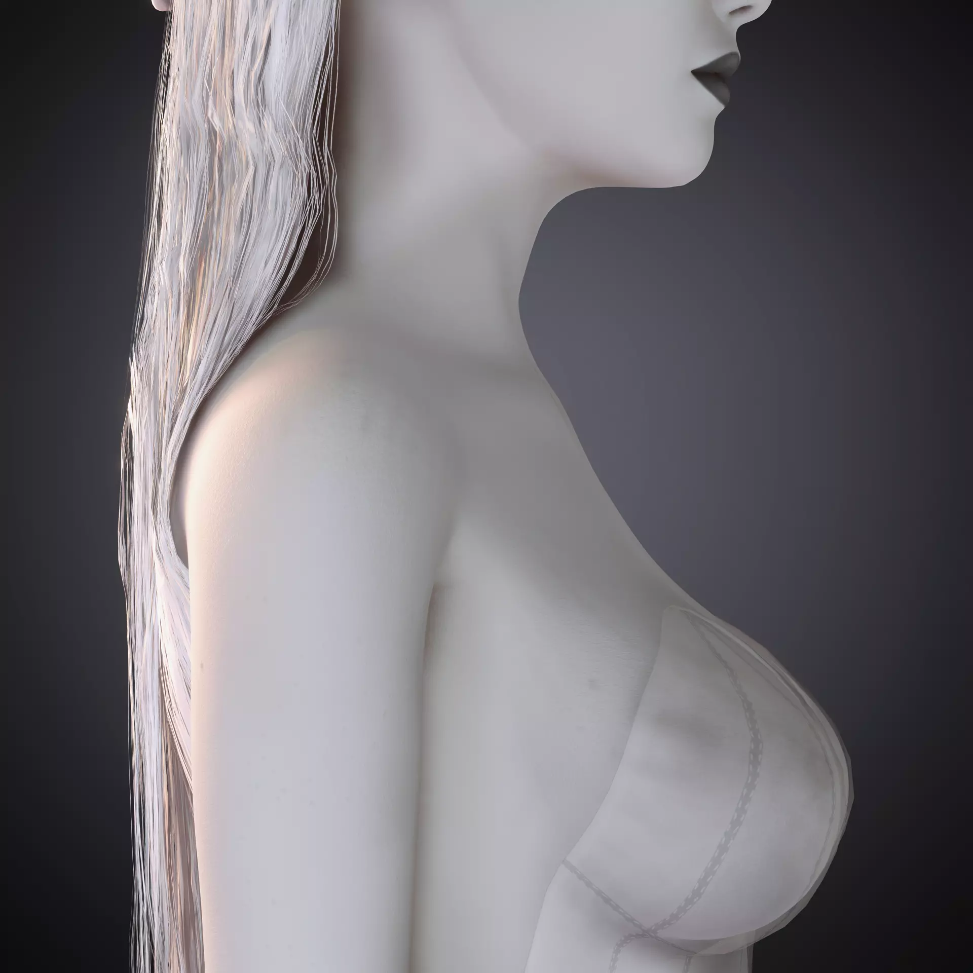 Realistic Female 3D Character  Rigged  Game Ready  FBX OBJ  Low-poly 3D model_6