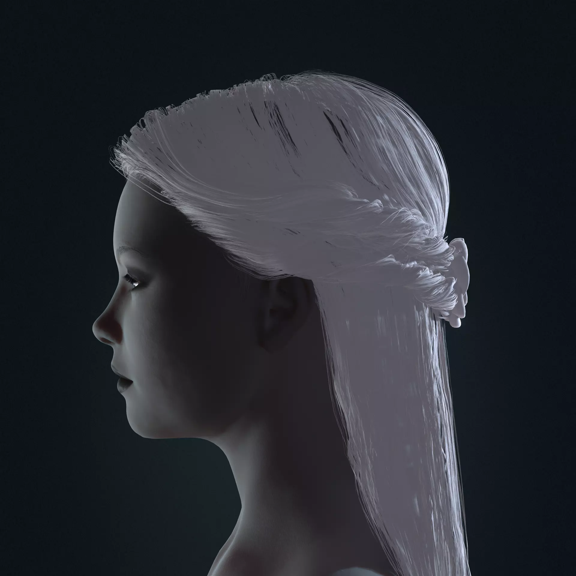 Realistic Female 3D Character  Rigged  Game Ready  FBX OBJ  Low-poly 3D model_3