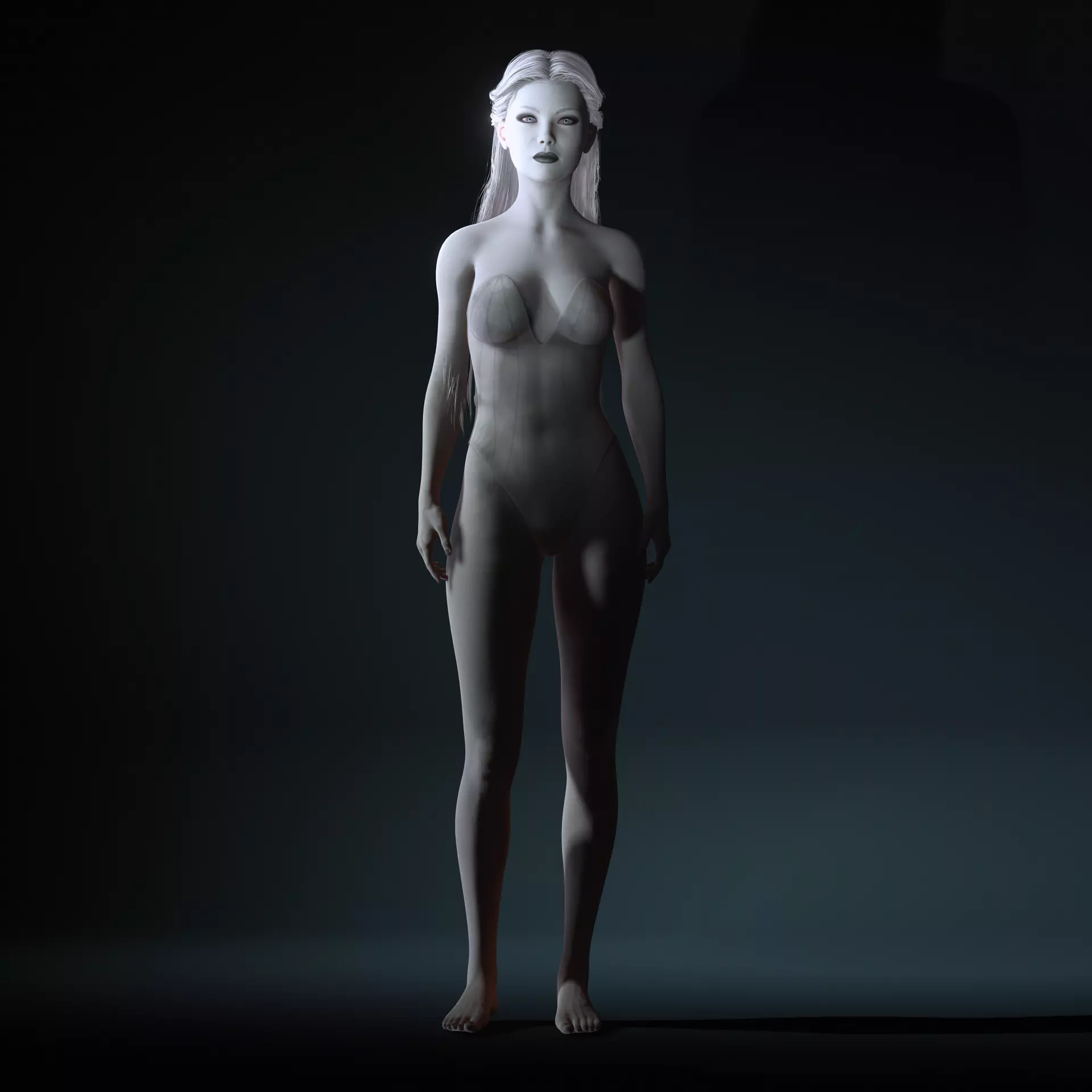 Realistic Female 3D Character  Rigged  Game Ready  FBX OBJ  Low-poly 3D model_18