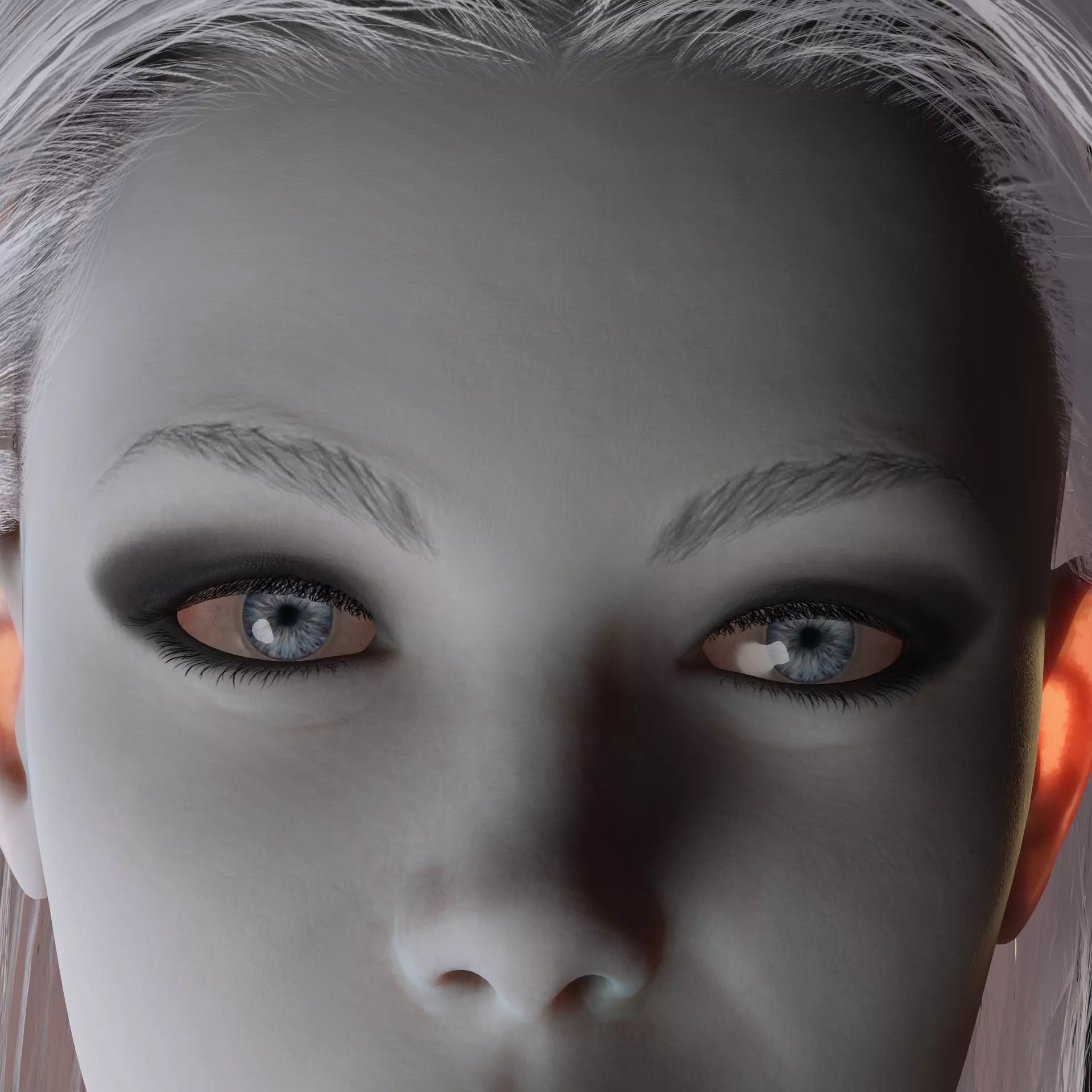 Realistic Female 3D Character  Rigged  Game Ready  FBX OBJ  Low-poly 3D model_10