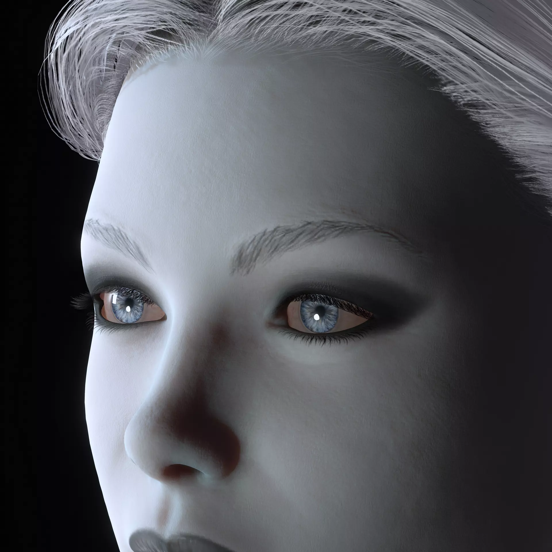 Realistic Female 3D Character  Rigged  Game Ready  FBX OBJ  Low-poly 3D model_5