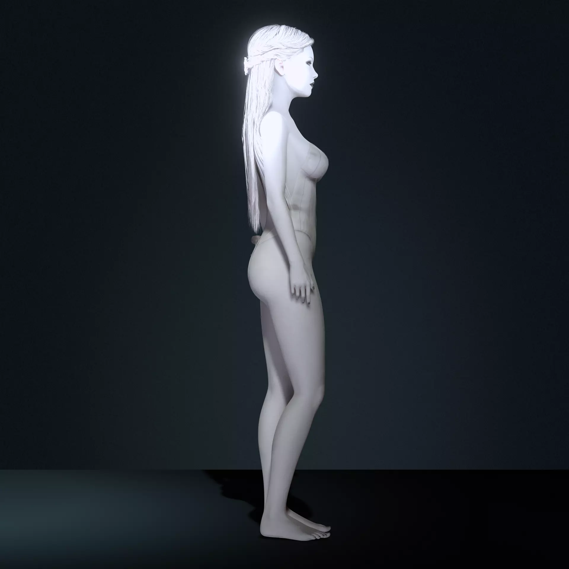 Realistic Female 3D Character  Rigged  Game Ready  FBX OBJ  Low-poly 3D model_2
