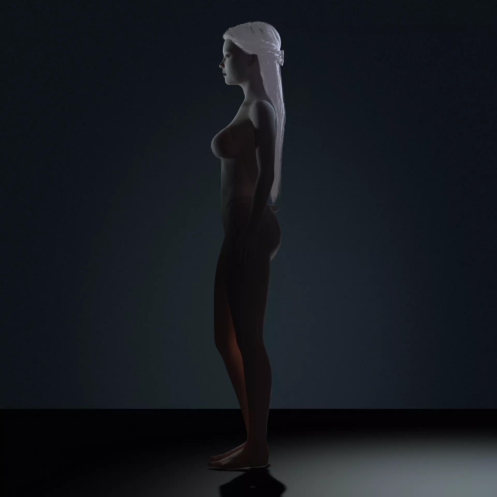 Realistic Female 3D Character  Rigged  Game Ready  FBX OBJ  Low-poly 3D model_19