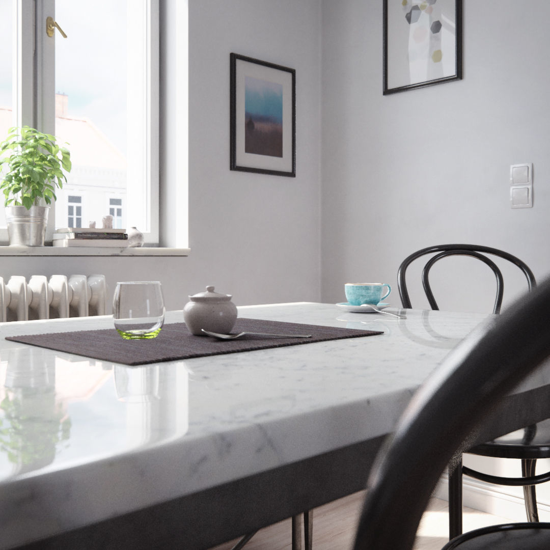 French Kitchen Dining Set 3D model_5