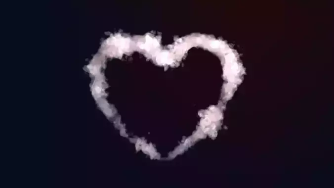 VDB Heart Shaped Cloud Trail Animated 01