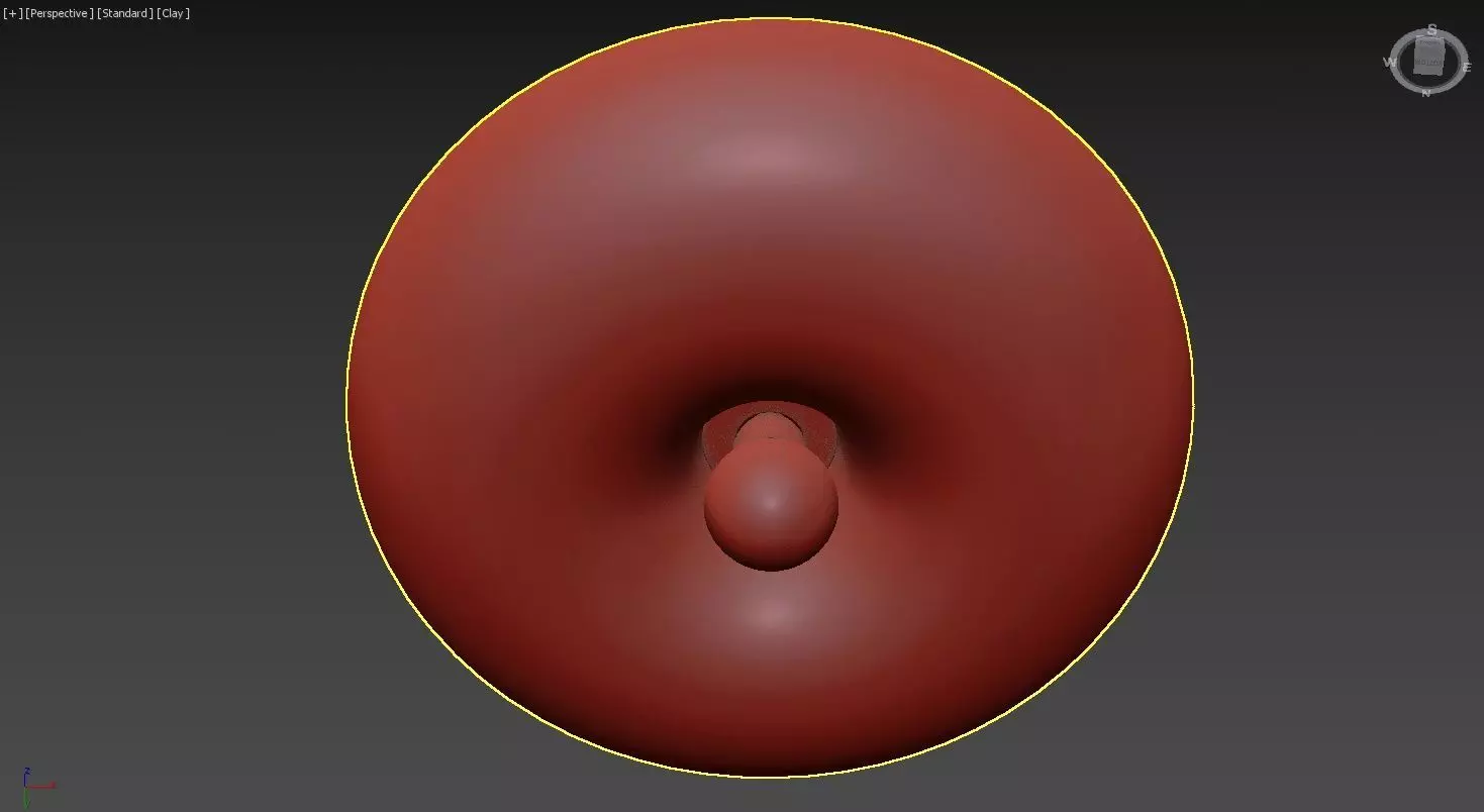 Round Glass Flush Mount 3D model_9