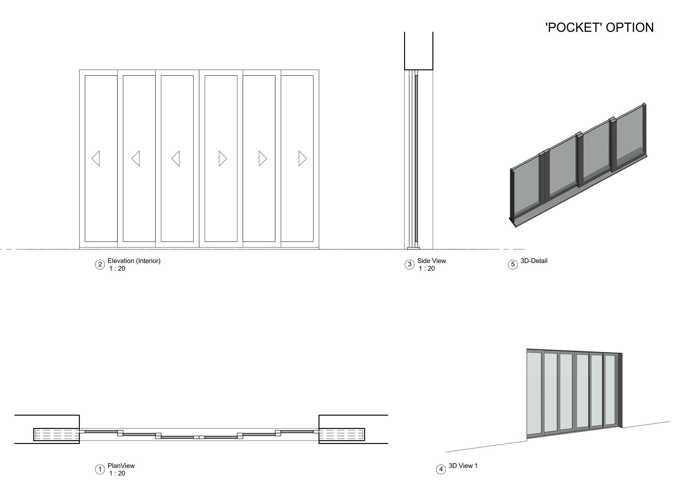 Revit Parametric Sliding Door 3D model_3