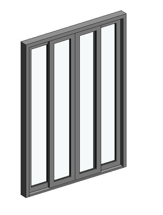 Revit Parametric Sliding Door 3D model_5