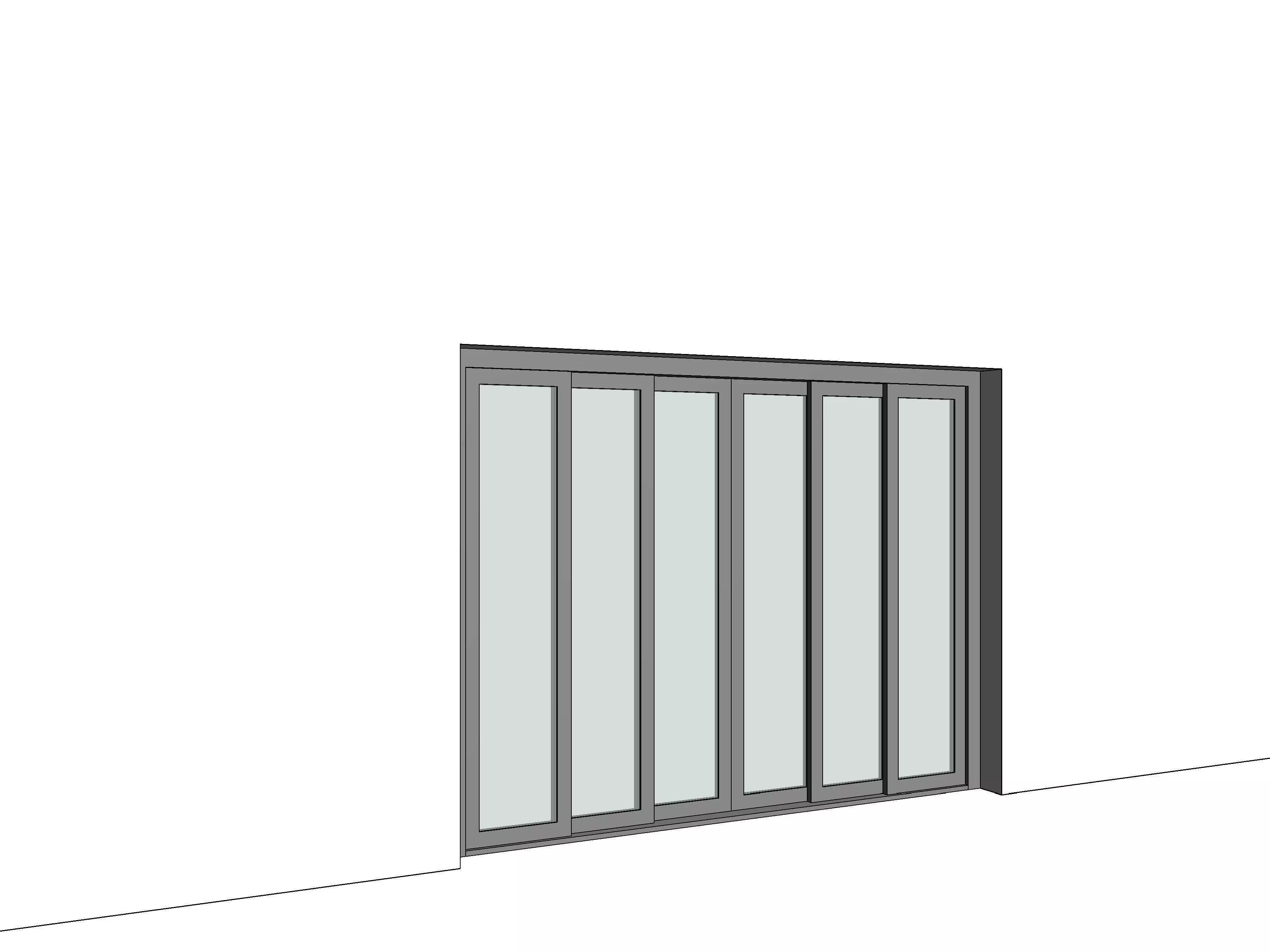 Revit Parametric Sliding Door 3D model_0