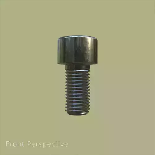 Steel Stained M10 Torx T50 Cap Bolt with PBR 4K 3D model 2