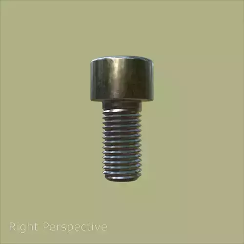Steel Stained M10 Torx T50 Cap Bolt with PBR 4K 3D model 5