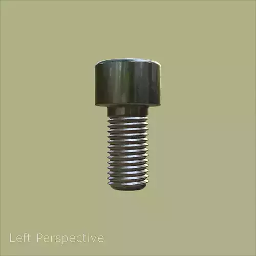 Steel Stained M10 Torx T50 Cap Bolt with PBR 4K 3D model 4