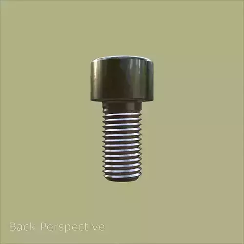 Steel Stained M10 Torx T50 Cap Bolt with PBR 4K 3D model 3