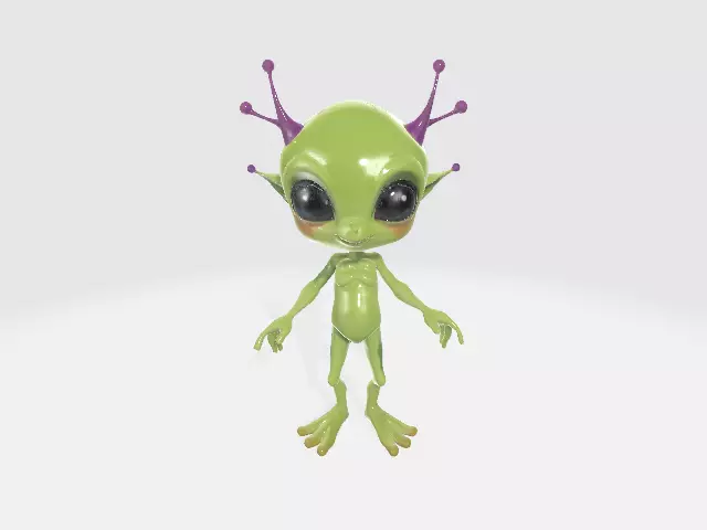  Alien Creature 3D Model Game Ready Sci-Fi Character Low-poly 3D model_3