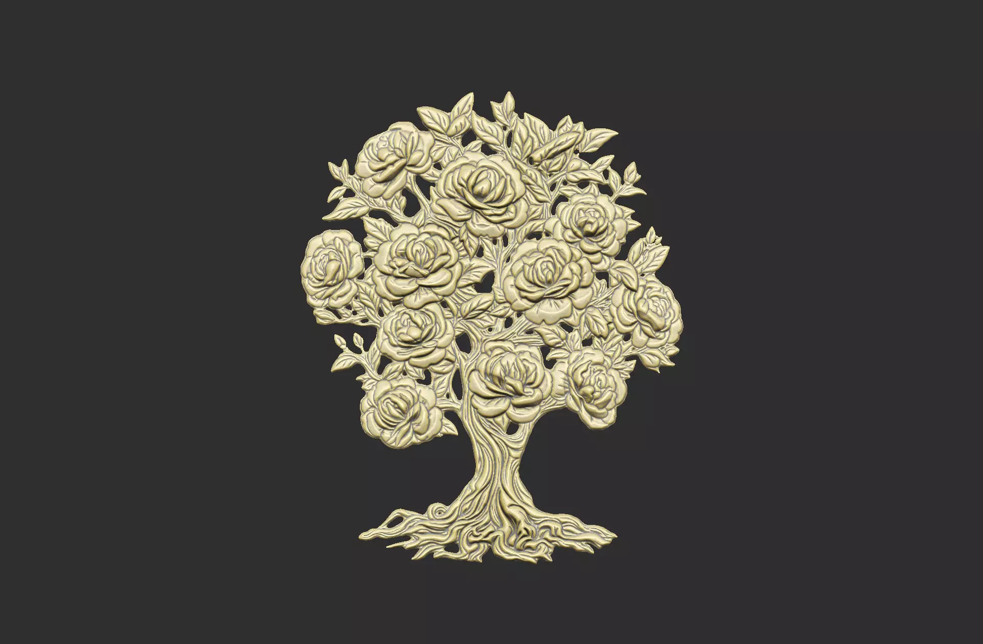 rose tree life old immortal royal culture idea floral 3D print model