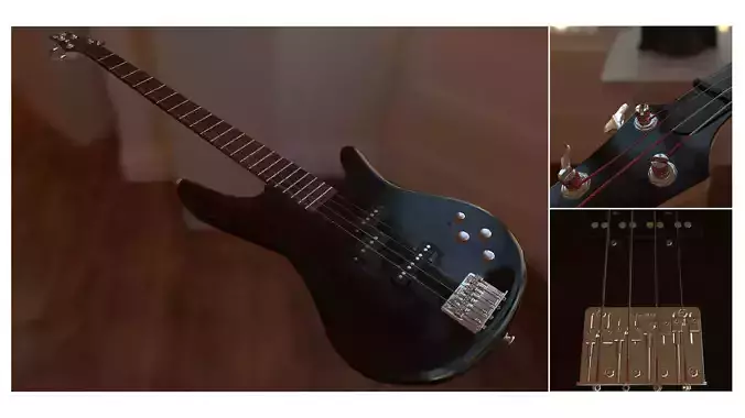 Ibanez Bass Guitar  Low-poly 3D model