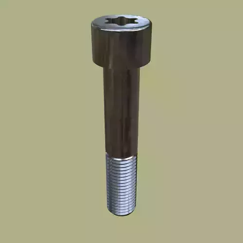 Steel Stained M12 Torx T55 Cap Bolt with PBR 4K
