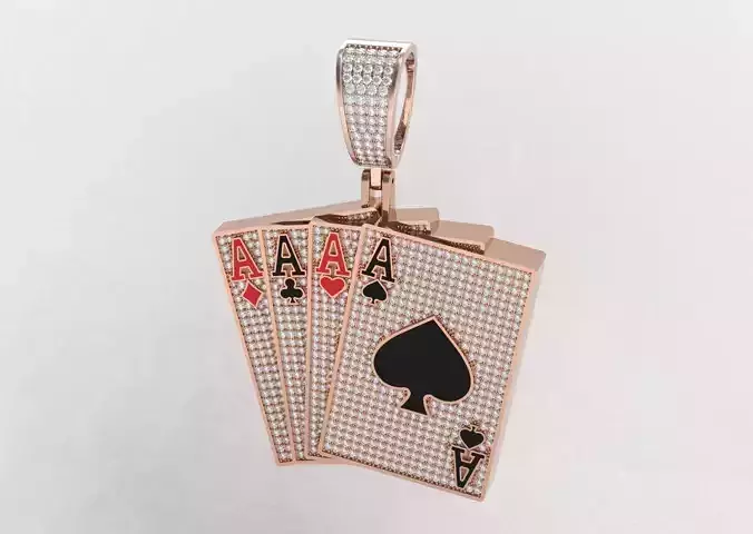 Poker Card hiphop Pendant