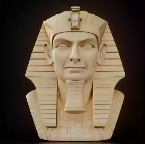Ramesses II Bust 3D Model  Printable Ancient Egyptian Pharaoh