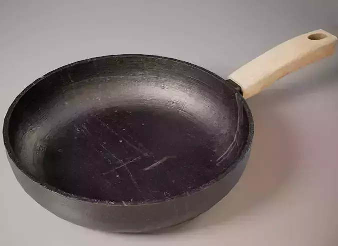 Frying Pan Low-poly 3D model