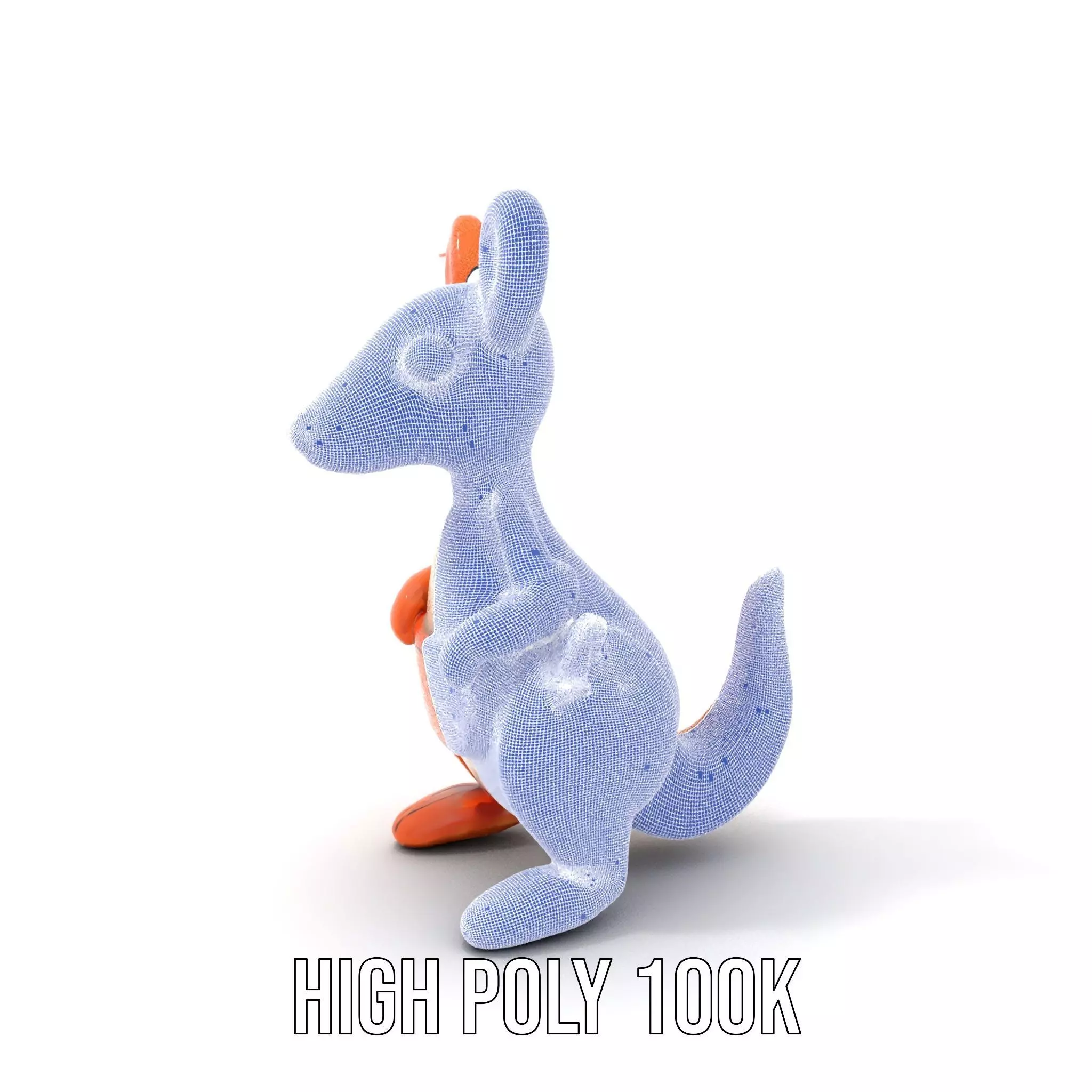 Playful Kangaroo Inflatable model pack Low-poly 3D model_5