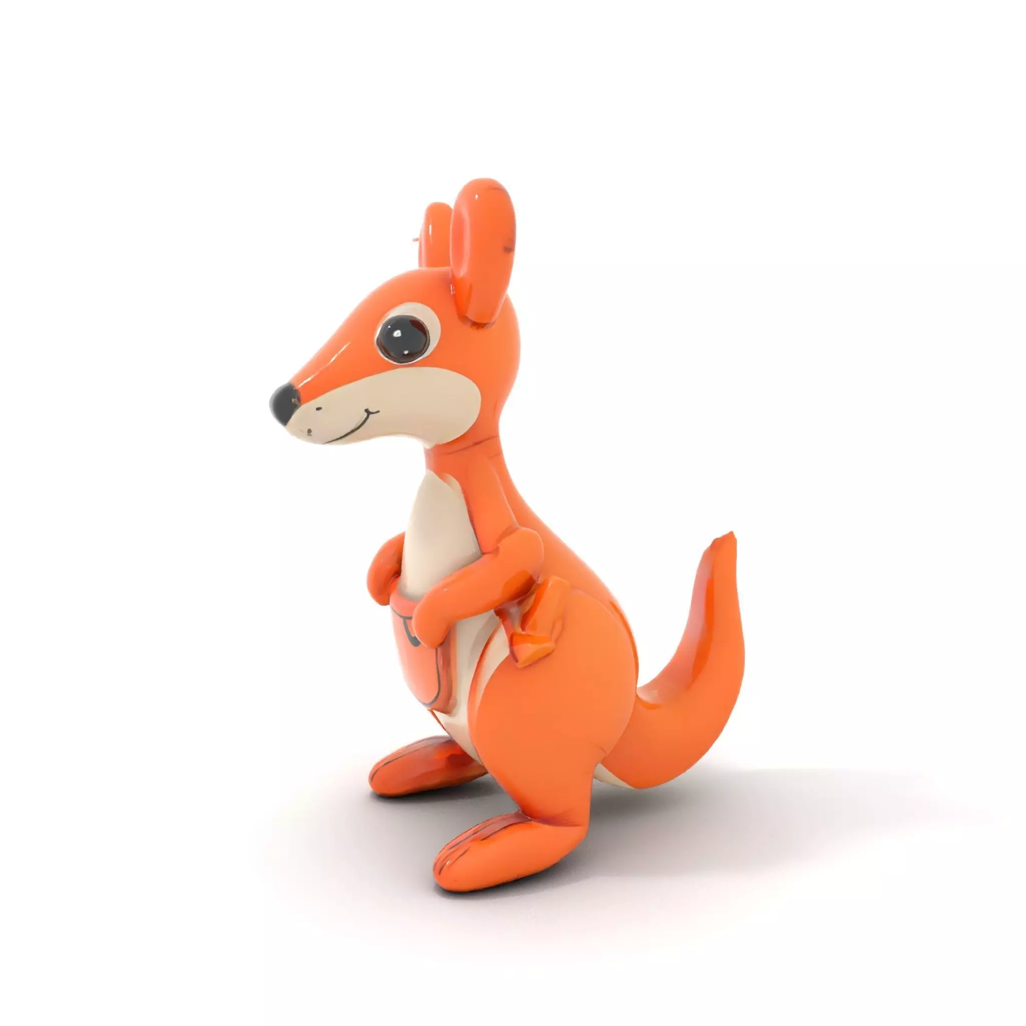 Playful Kangaroo Inflatable model pack Low-poly 3D model_0