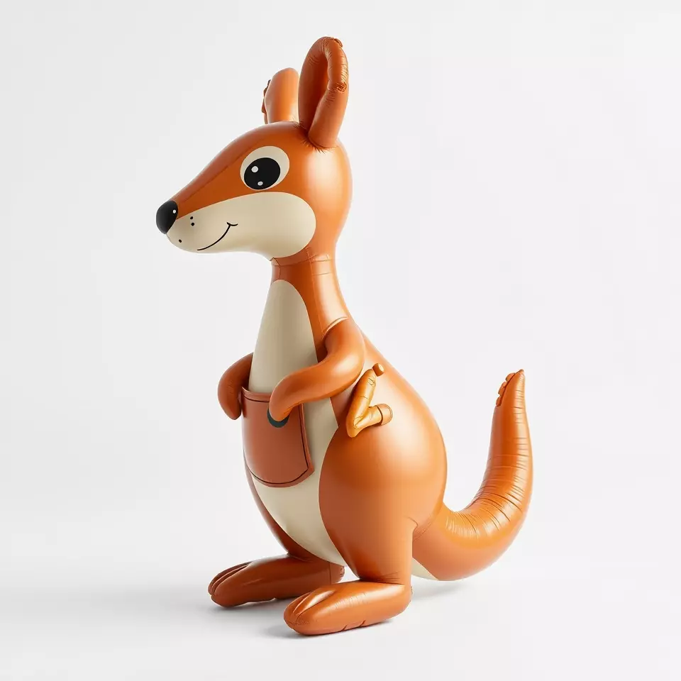 Playful Kangaroo Inflatable model pack Low-poly 3D model_3